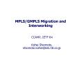 MPLS/GMPLS Migration and Interworking PowerPoint PPT Presentation
