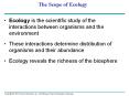 The Scope of Ecology PowerPoint PPT Presentation