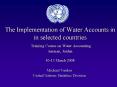 The Implementation of Water Accounts in in selected countries  Training Course on Water Accounting Amman, Jordan 10-13 March 2008 PowerPoint PPT Presentation