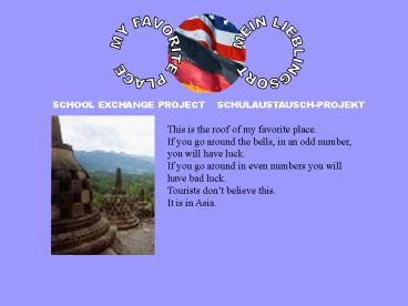 This is the roof of my favorite place'