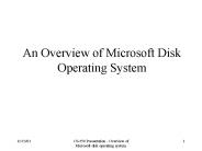 An Overview of Microsoft Disk Operating System