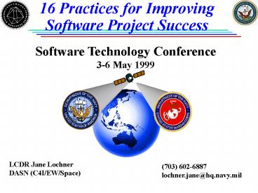 LCDR Jane Lochner DASN C4IEWSpace