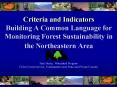 Criteria and Indicators Building A Common Language for Monitoring Forest Sustainability in the Northeastern Area PowerPoint PPT Presentation