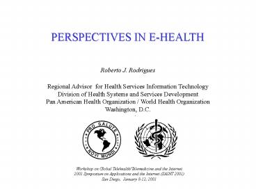 PERSPECTIVES IN EHEALTH