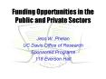 Funding Opportunities in the Public and Private Sectors PowerPoint PPT Presentation