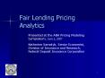 Fair Lending Pricing Analytics PowerPoint PPT Presentation