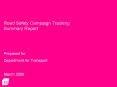 Road Safety Campaign Tracking Summary Report PowerPoint PPT Presentation
