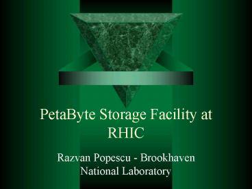PetaByte Storage Facility at RHIC