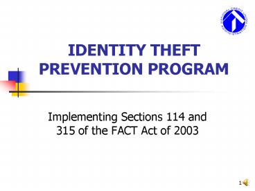 IDENTITY THEFT PREVENTION PROGRAM
