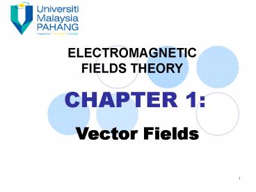 Electromagnetic Fields Theory BEE 3113