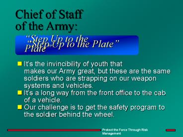 Chief of Staff of the Army: