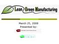 Lean and Green PowerPoint PPT Presentation