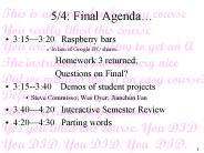 5/4: Final Agenda