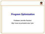 Program Optimization