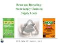 Reuse and Recycling: From Supply Chains to Supply Loops PowerPoint PPT Presentation