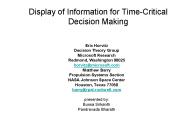 Display of Information for Time-Critical Decision Making