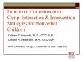 Functional Communication Camp: Interaction PowerPoint PPT Presentation