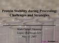 Protein Stability during Processing: Challenges and Strategies PowerPoint PPT Presentation