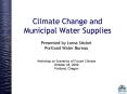 Climate Change and Municipal Water Supplies PowerPoint PPT Presentation
