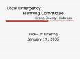 Local Emergency Planning Committee Grand County, Colorado PowerPoint PPT Presentation