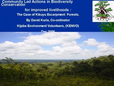 Community Led Actions in Biodiversity Conservation