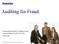 Auditing for Fraud' PowerPoint PPT Presentation