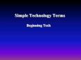 Simple Technology Terms PowerPoint PPT Presentation
