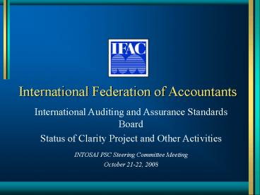 INTERNATIONAL FEDERATION OF ACCOUNTANTS