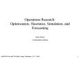 Operations Research: Optimization, Heuristics, Simulation, and Forecasting PowerPoint PPT Presentation