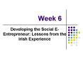 Developing the Social EEntrepreneur: Lessons from the Irish Experience PowerPoint PPT Presentation