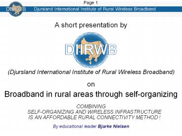 A short presentation by