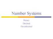 Number Systems