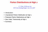 Parton Distributions at High x