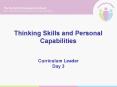 Thinking Skills and Personal Capabilities PowerPoint PPT Presentation