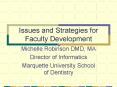 Issues and Strategies for Faculty Development PowerPoint PPT Presentation