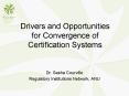 Drivers and Opportunities for Convergence of Certification Systems PowerPoint PPT Presentation