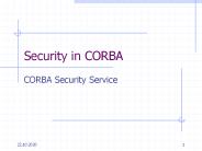 Security in CORBA