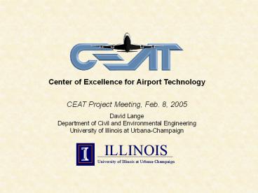 Center of Excellence for Airport Technology