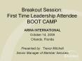 Breakout Session: First Time Leadership Attendee BOOT CAMP PowerPoint PPT Presentation