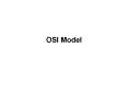 OSI Model PowerPoint PPT Presentation