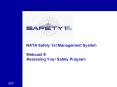 NATA Safety 1st Management System Webcast 8 Assessing Your Safety Program PowerPoint PPT Presentation