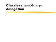 Classless in-addr.arpa delegation
