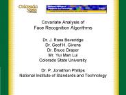 Covariate Analysis of Face Recognition Algorithms