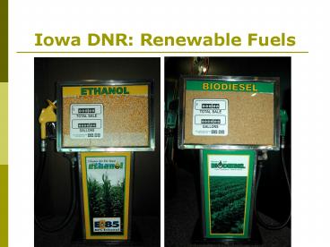 Iowa DNR: Renewable Fuels