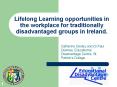 Lifelong Learning opportunities in the workplace for traditionally disadvantaged groups in Ireland. PowerPoint PPT Presentation