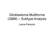 Glioblastoma Multiforme (GBM) 