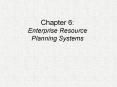 Chapter 6: Enterprise Resource Planning Systems PowerPoint PPT Presentation