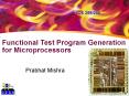 Functional Test Program Generation  for Microprocessors PowerPoint PPT Presentation