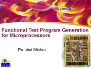 Functional Test Program Generation  for Microprocessors