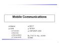 Mobile Communications PowerPoint PPT Presentation